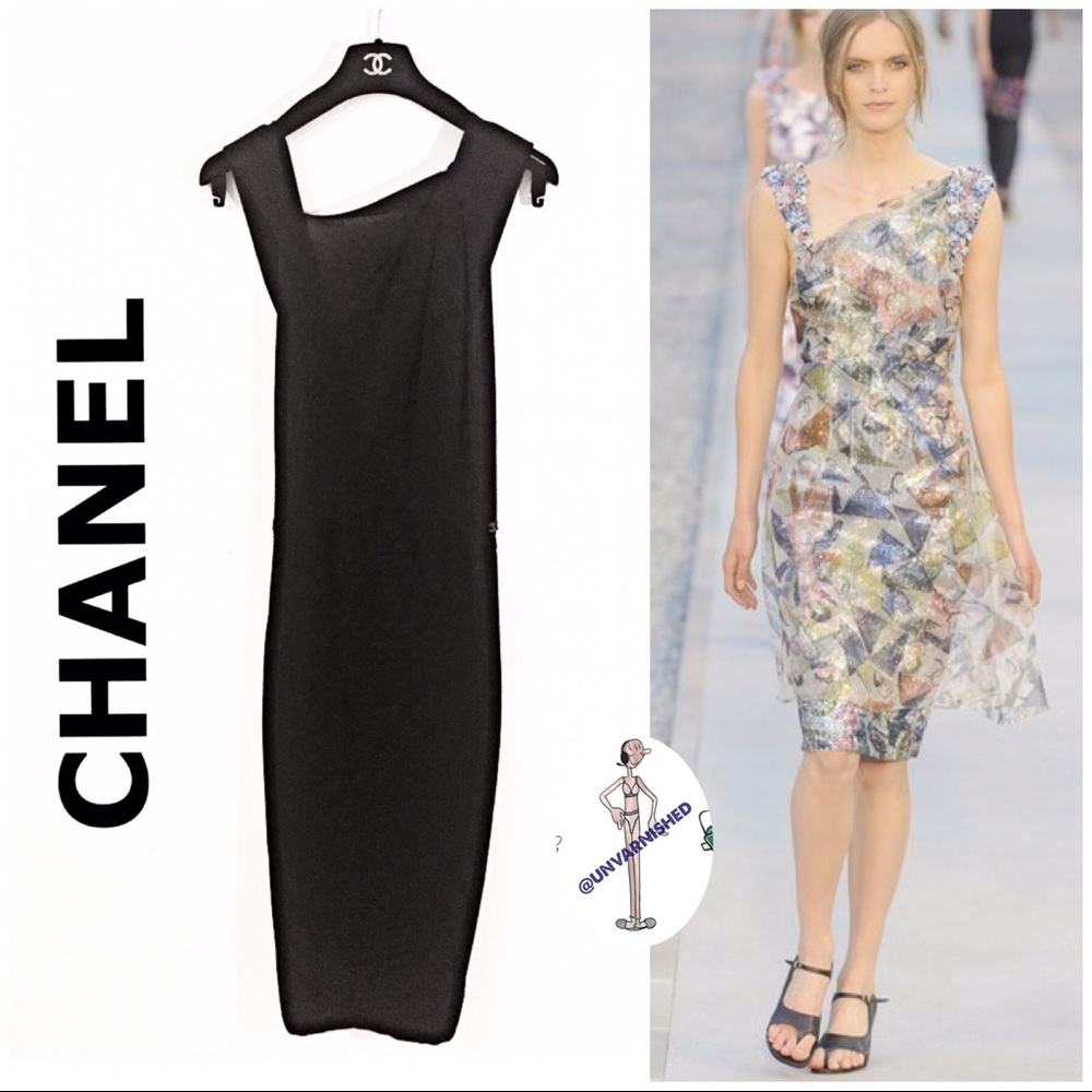 Chanel Deep V-back Knit Dress